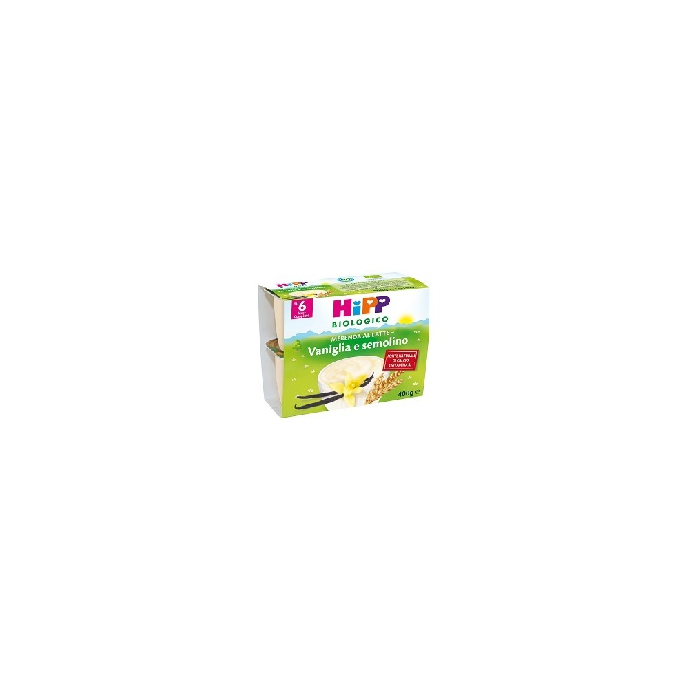 Hipp Bio Merenda al Latte Vaniglia e Semolino 4x100g