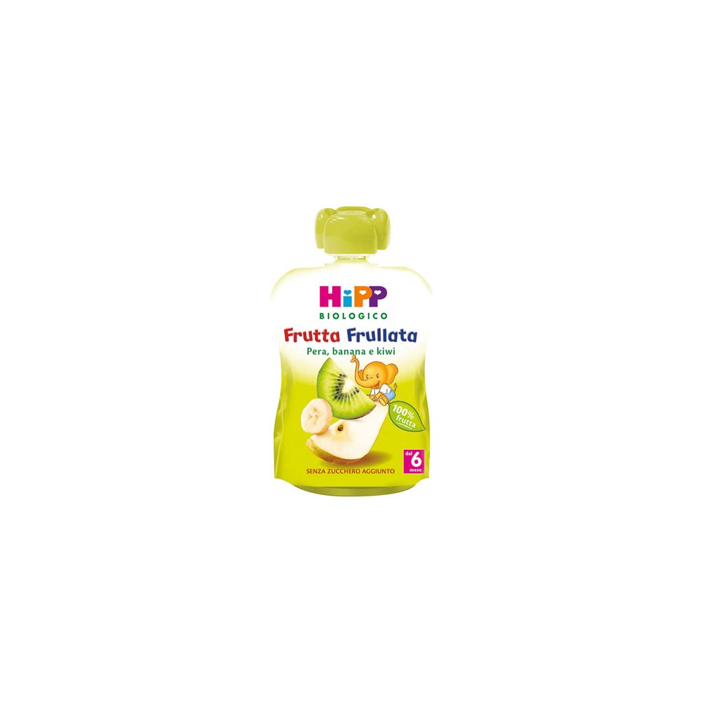 Hipp Bio Frutta Frullata Pera Banana Kiwi 90g 6 Mesi +