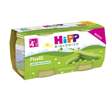 HIPP Omogeneizzato Piselli 2x80 g