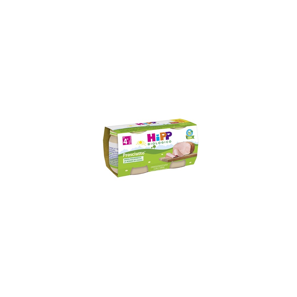 HiPP Omogeneizzato Biologico al Prosciutto Cotto 2 Vasetti da 80g