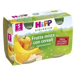 HiPP Frutta Mista con Cereali Omogeneizzato Biologico per la Merenda 2 x 125g
