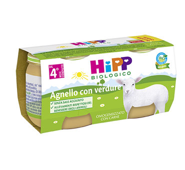 HiPP Bio Omogeneizzato Agnello con Verdure 2x80 g