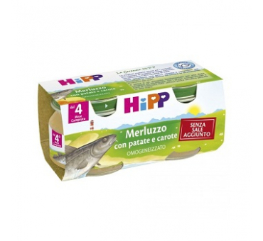HiPP Bio Omogeneizzato Merluzzo con Patate e Carote 2 x 80 g