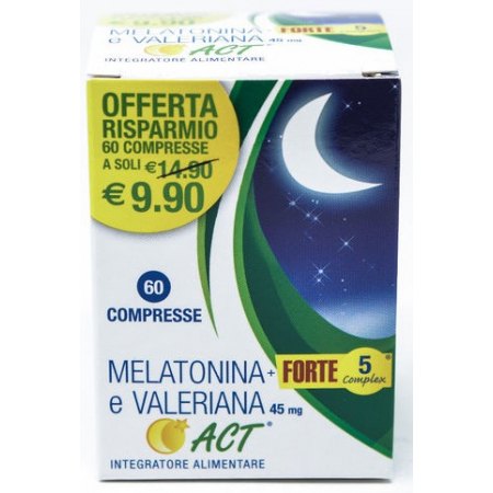Melatonina act+val+ft5c 60 compresse