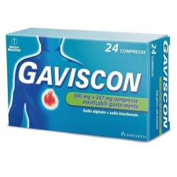 Gaviscon 500mg+267mg Aroma Menta 24 Compresse Masticabili