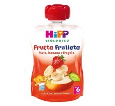HiPP Bio Frutta Frullata Mela, Banana e Fragola 90g