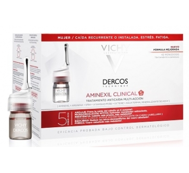 Vichy Dercos Aminexil Intensive 5 Donna - Trattamento Anticaduta 42 Fiale