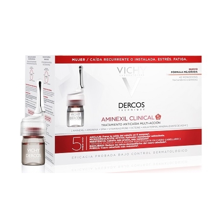 Vichy Dercos Aminexil Intensive 5 Donna - Trattamento Anticaduta 42 Fiale