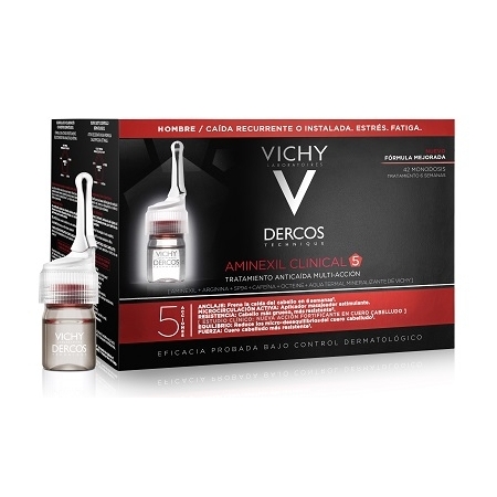 Vichy Dercos Aminexil Intensive 5 Uomo - Trattamento Anticaduta 42 Fiale