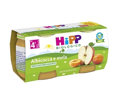 HiPP Bio Omogeneizzato Albicocca e Mela 2 x 80 g