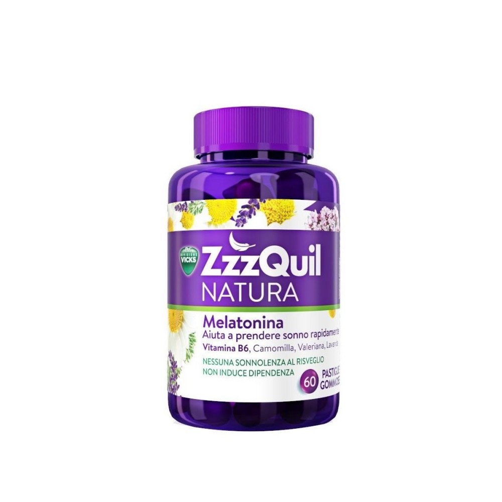 Vicks Zzzquil Natura Integratore Alimentare 60 Pastiglie Gommose