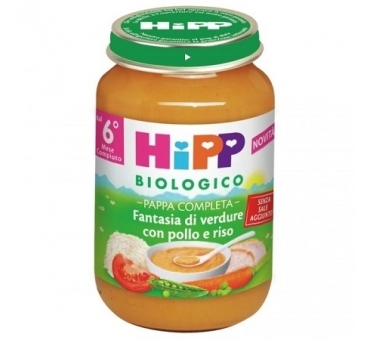 HiPP Bio Fantasia di Verdure con Pollo e Riso 190 g