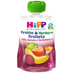 HiPP Frutta & Verdura Frullata Mela, Banana e Barbabietola 90g