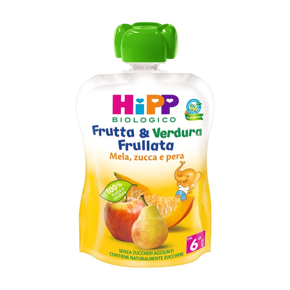 HiPP Bio Frutta e Verdura Frullata Mela, Pera e Zucca 90g