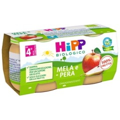 Hipp omog mela/pera 2x80g