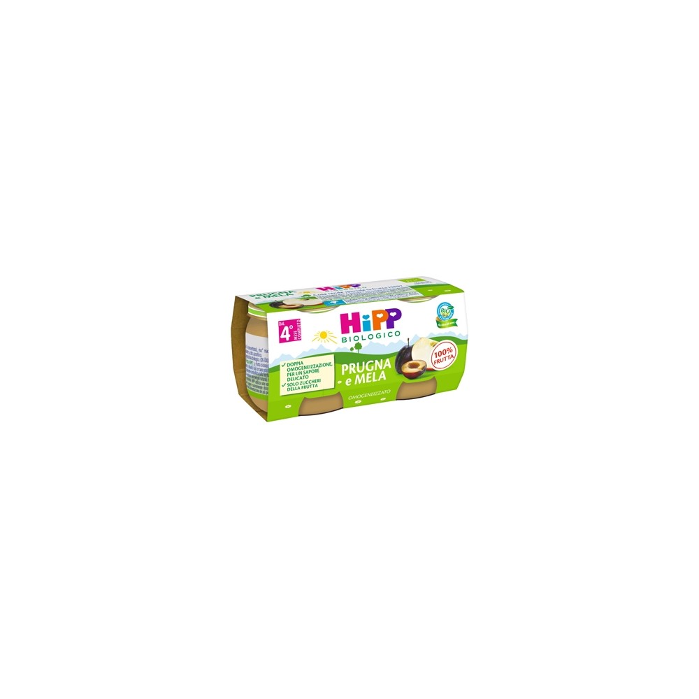 HiPP Omogeneizzato Biologico Prugna e Mela 2 x 80 g