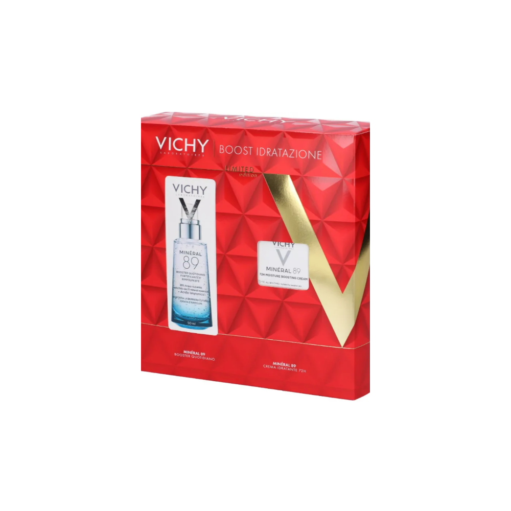 Vichy Mineral 89 Cofanetto Boost Idratazione Siero Mineral 89 50 ml + Crema 15ml