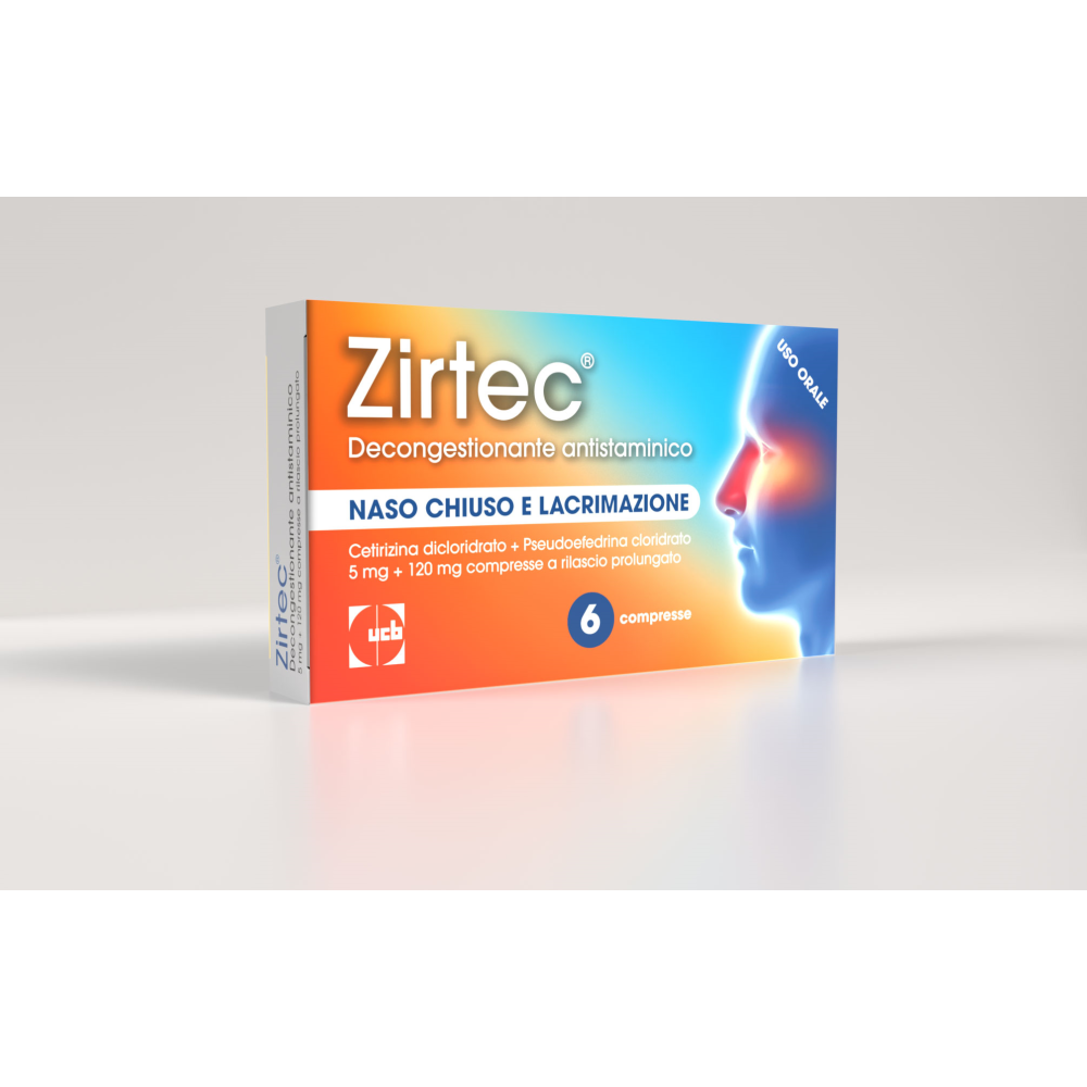 Zirtec decong ant6cpr5+120mg