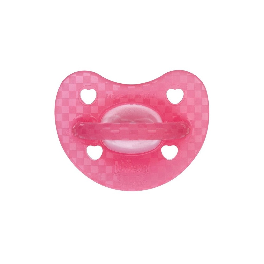 Chicco PhysioForm Luxe Fluo Succhietto Gommotto 16-36M in Silicone Rosa