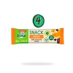 Quadripack EnerZona Snack Orange: Agrumi e Cioccolato Fondente, Equilibrio 40-30-30