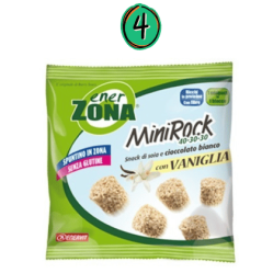 Quadripack Enerzona Minirock 40-30-30 Vaniglia: Il Profumo Delicato della Vaniglia nella Tua Pausa Zona