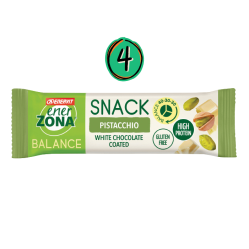 Quadripack EnerZona Snack Pistacchio: Armonia Dolce e Salata, Equilibrio 40-30-30