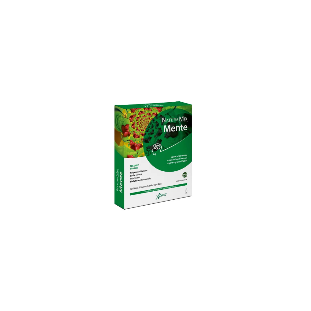 Natura Mix Advanced Mente 10 Flaconi | Integratore Concentrazione e Memoria
