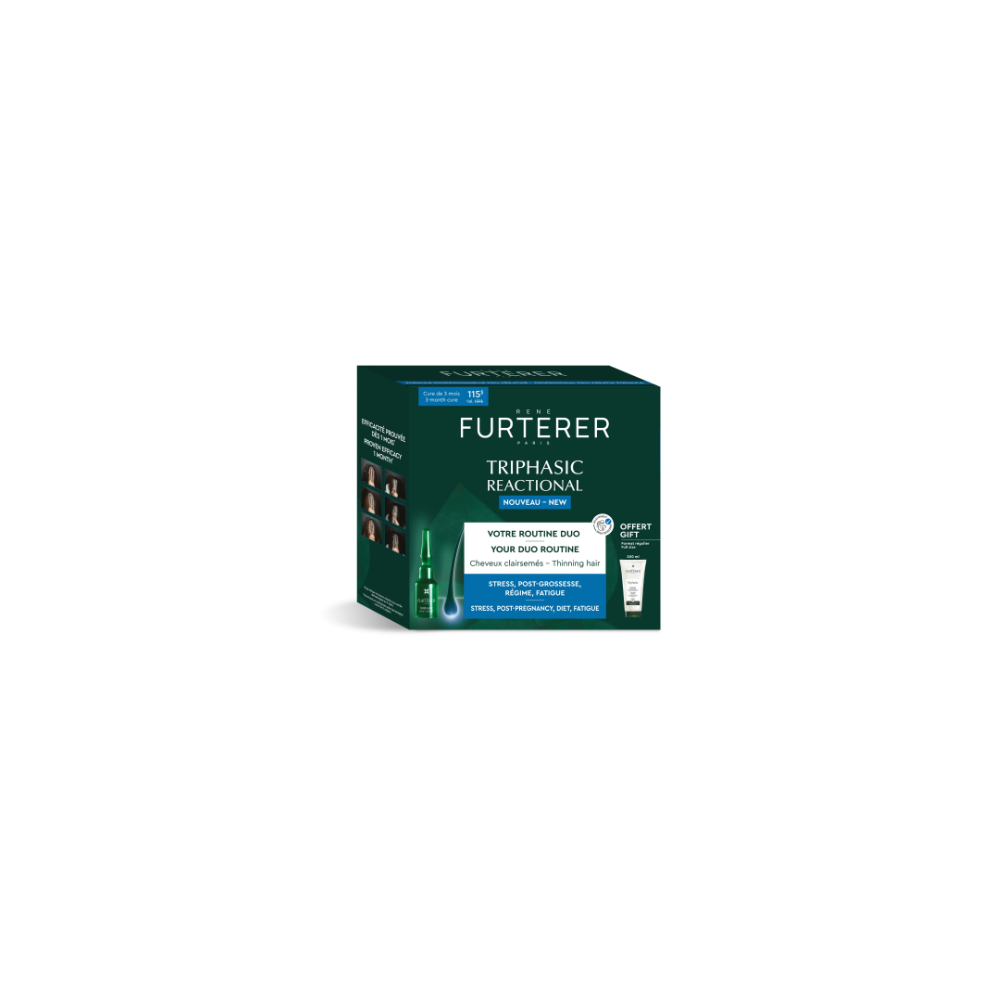Triphasic Reactional Kit 12 Fiale René Furterer – Trattamento Anticaduta Reazionale