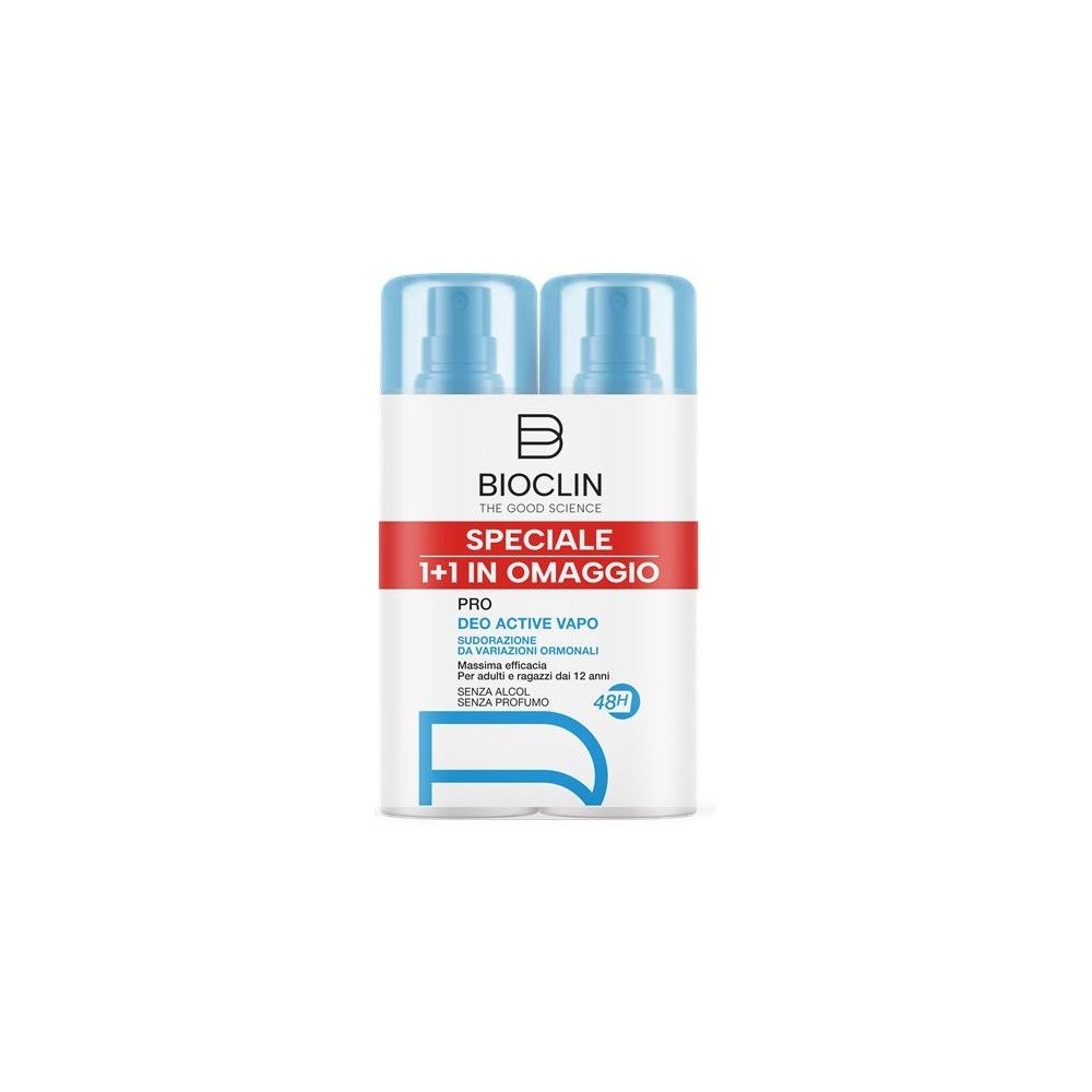 Bioclin PRO Deo Active Vapo Deodorante 48h Variazioni Ormonali Bipack (2x100 ml)