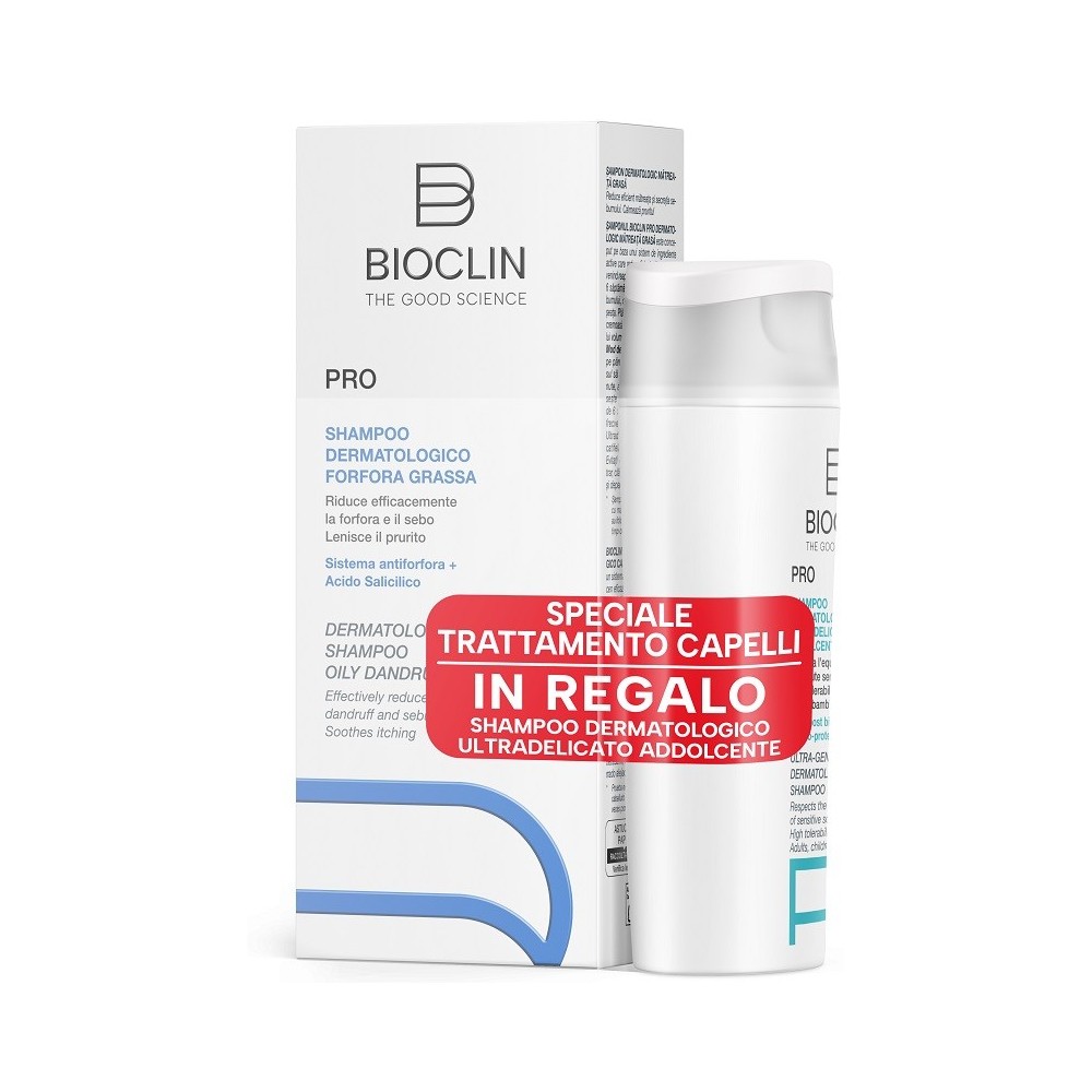 Bioclin PRO Trattamento Capelli Forfora Grassa + Shampoo Ultradelicato