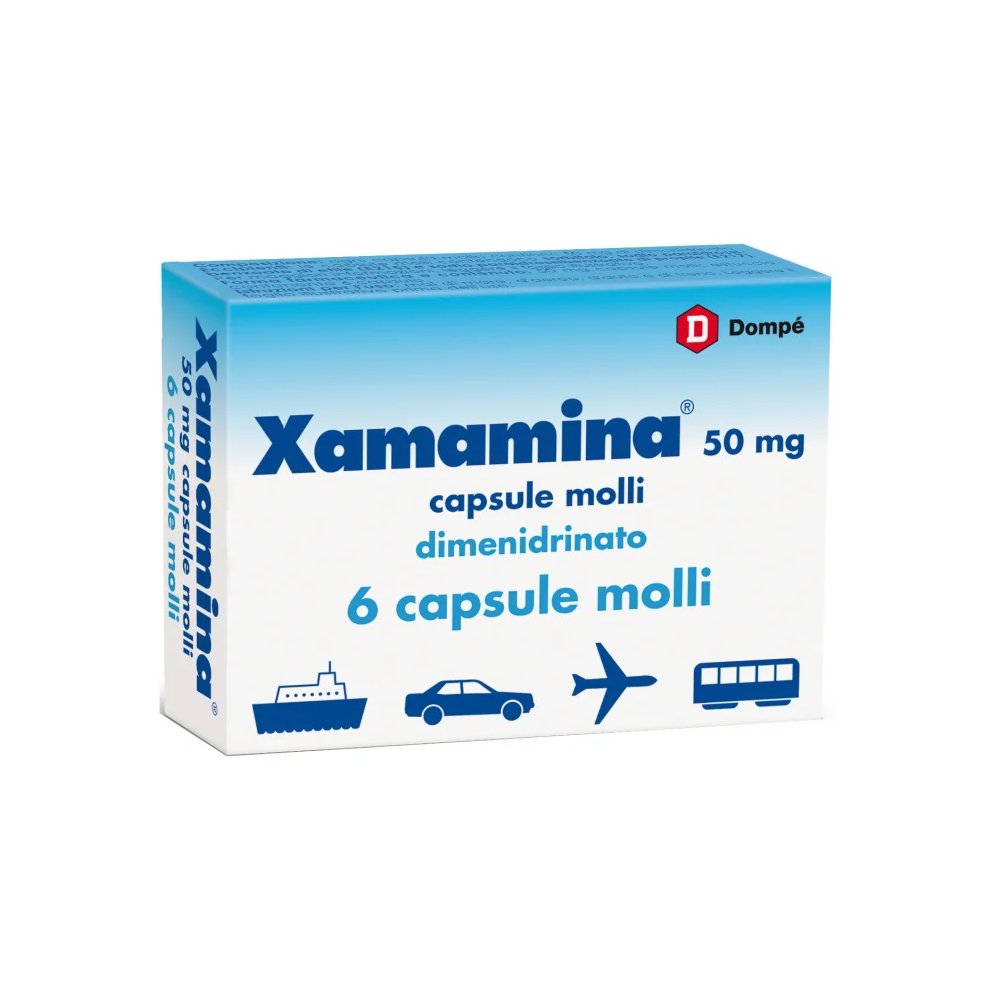 Xamamina 50mg 6 Capsule Molli - Contro il Mal di Viaggio