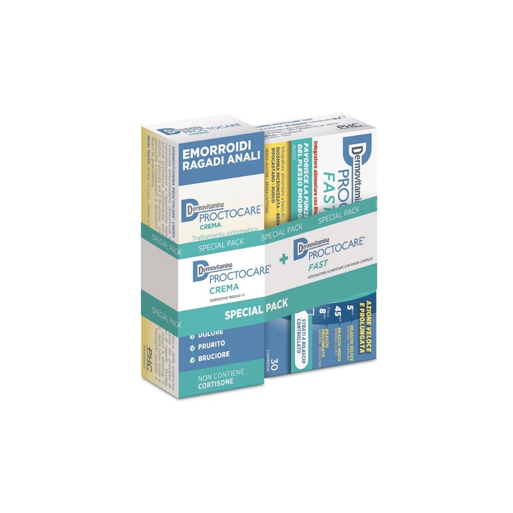 Dermovitamina Proctocare Bipack - Trattamento Completo per Emorroidi