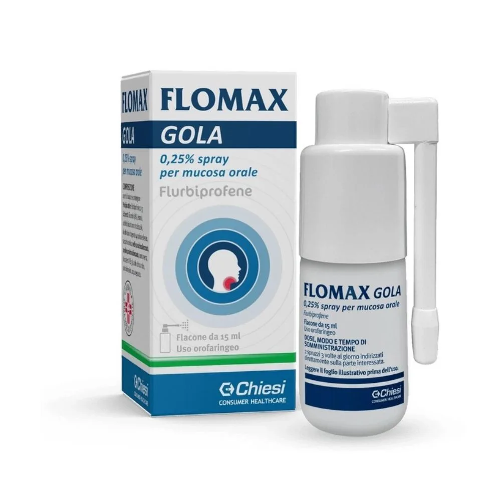 Flomax Gola Spray 15ml - Antinfiammatorio per Gola e Bocca
