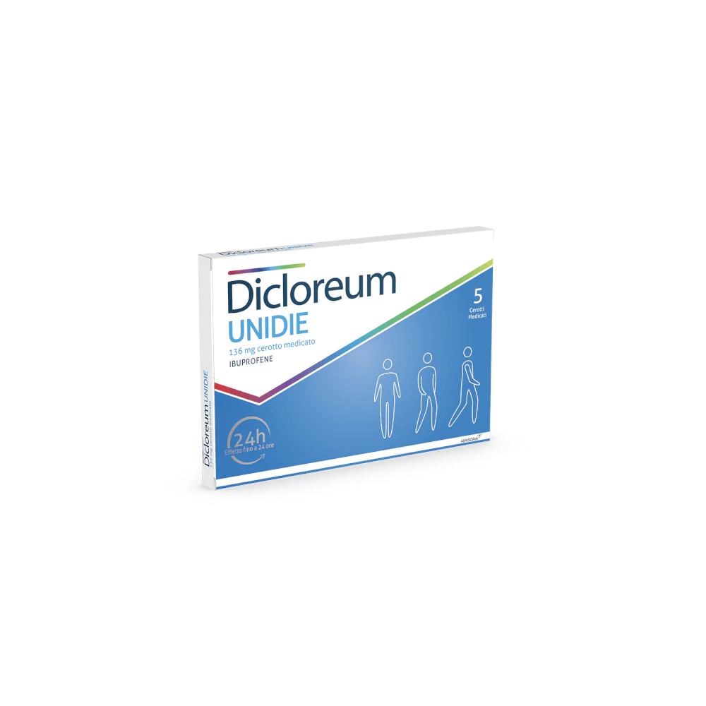 Dicloreum Unidie 5 Cerotti 136 mg - Azione 24h sul Dolore