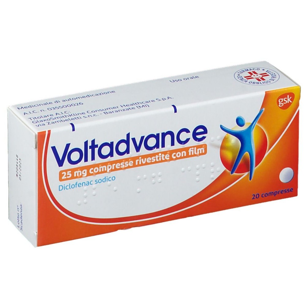 Voltadvance 20 Compresse Rivestite 25mg – Sollievo Rapido dal Dolore