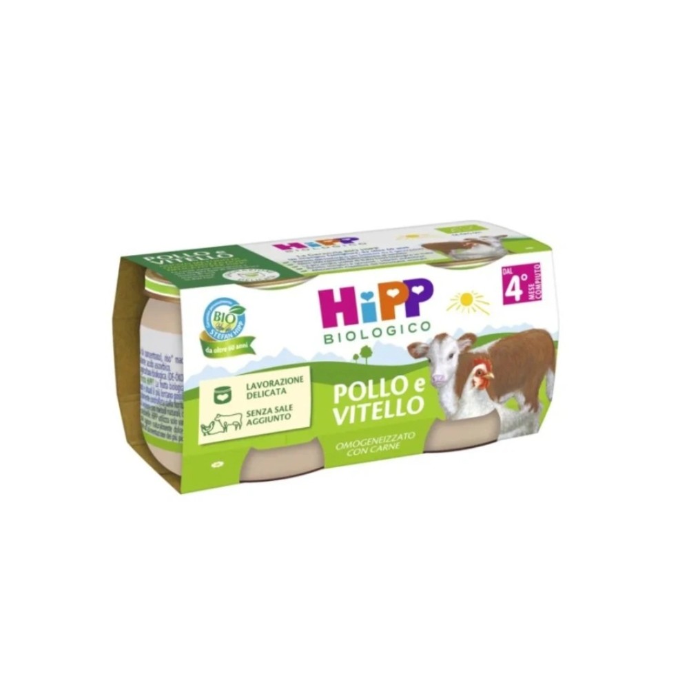HiPP Omogeneizzato Bio Pollo e Vitello 2x80g