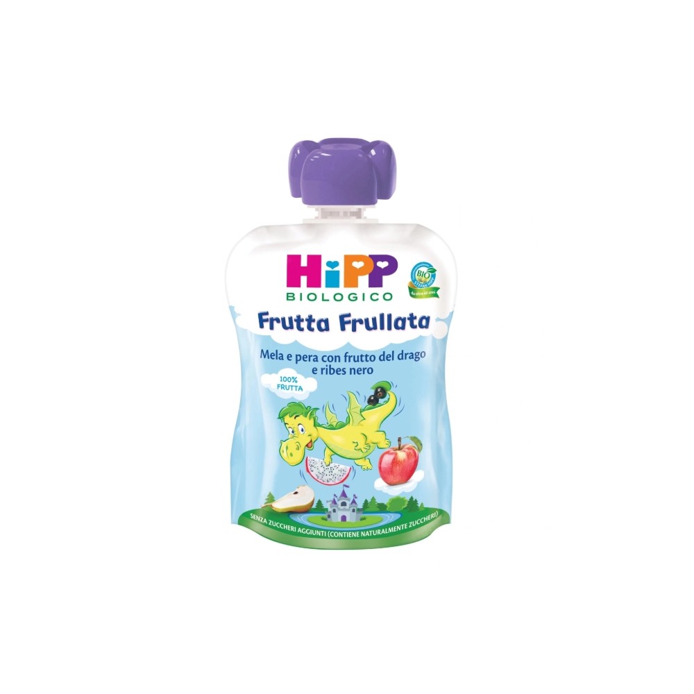 HiPP Frutta Frullata Pera Mela Frutto Drago Ribes Nero 90g