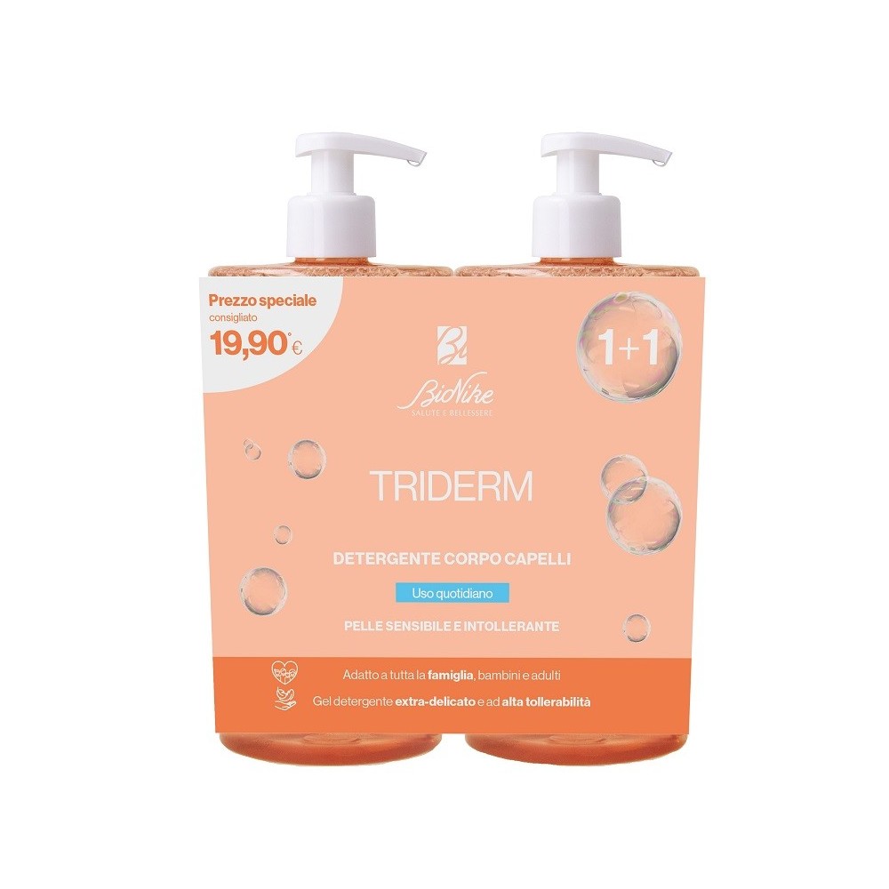 BioNike Triderm Detergente Corpo Capelli Bipack 2 x 750 ml