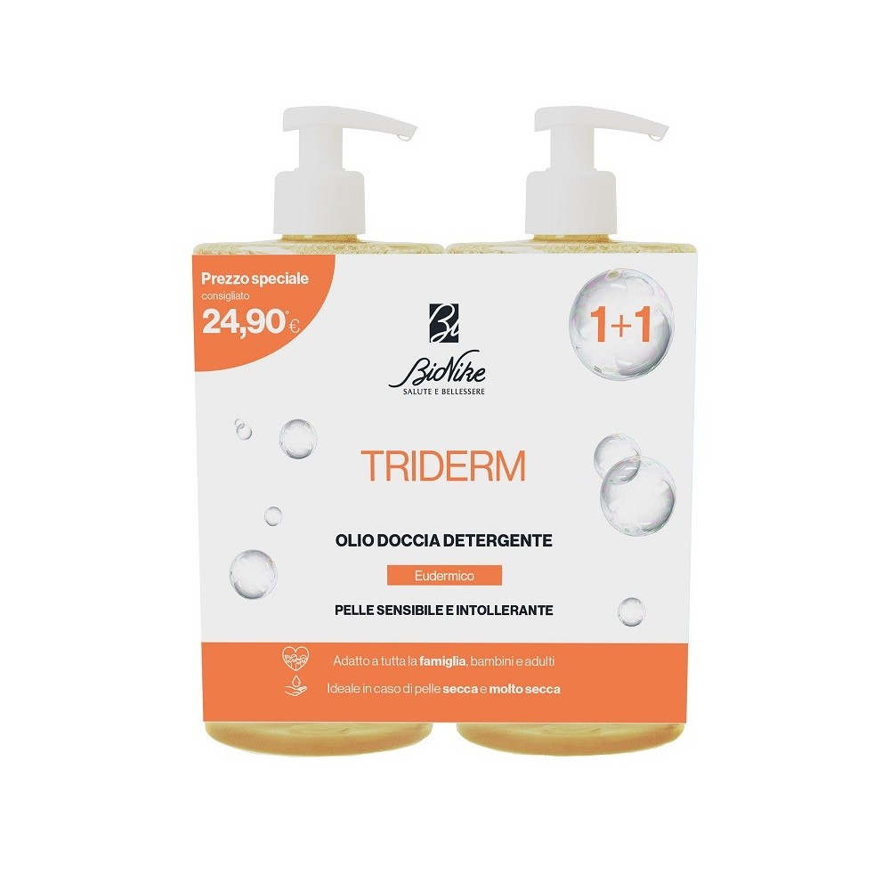 BioNike Triderm Olio Doccia Detergente Bipack 750 ml