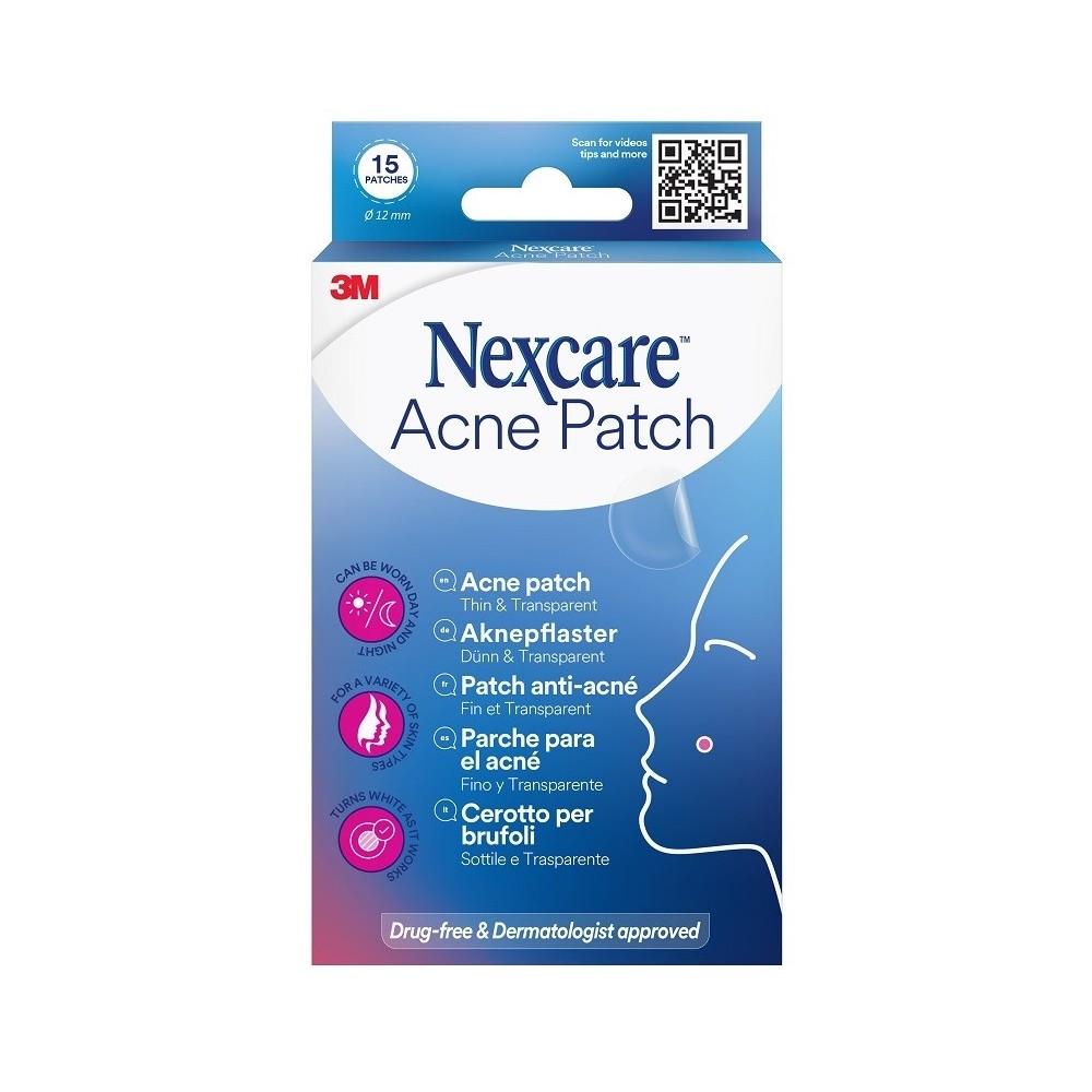 Nexcare Acne Patch Cerotti Trasparenti per Brufoli | 15 Pz