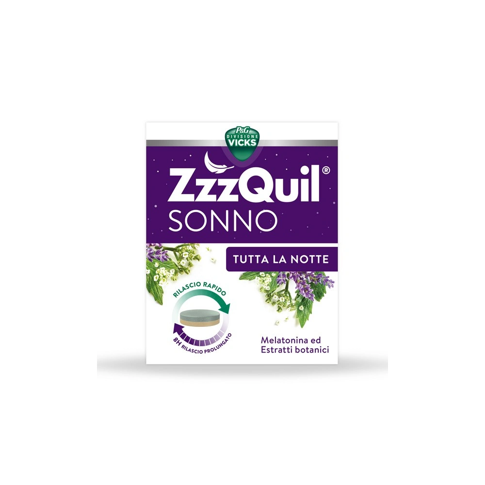 Vicks ZzzQuil Sonno Tutta la Notte 28 Compresse: Riposo Prolungato