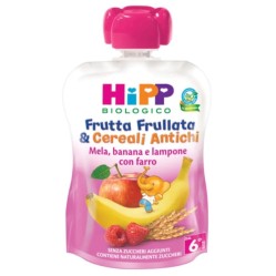 Hipp Italia Hipp Bio Frutta Frullata&cereali Antichi Mela Banana Lampone Farro 90 G