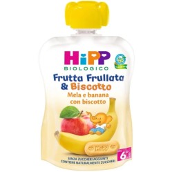 Hipp Bio Frutta Frullata&Biscotto Mela Banana Biscotto 90 g