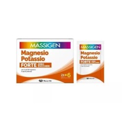 Massigen Magnesio e Potassio Forte 30 Bustine Gusto Arancia Rossa