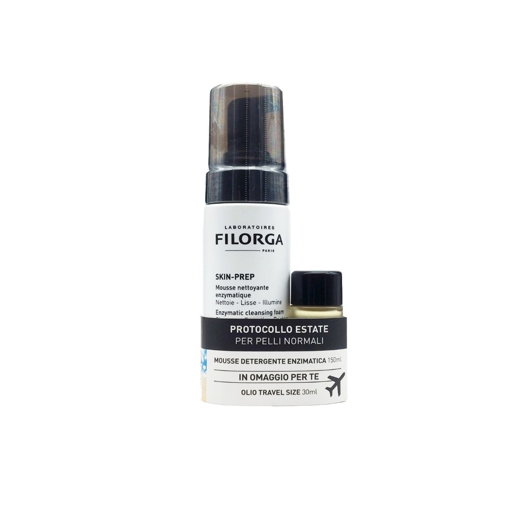 Filorga Skin-Prep Protocollo Estate – Mousse Detergente 150 ml + Olio Struccante Travel Size 30 ml