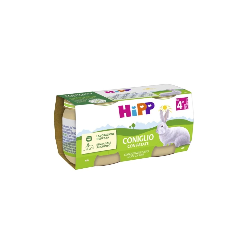 HiPP Biologico Omogeneizzato Coniglio con Patate 2x80 g