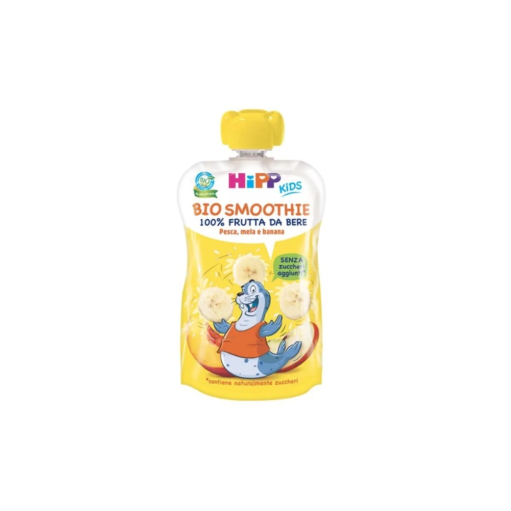 HiPP Smoothie Frutta da Bere Mela, Banana e Pesca 120ml Bio