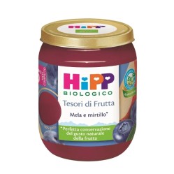 HiPP Tesori di Frutta Omogeneizzato Mela e Mirtillo 160g