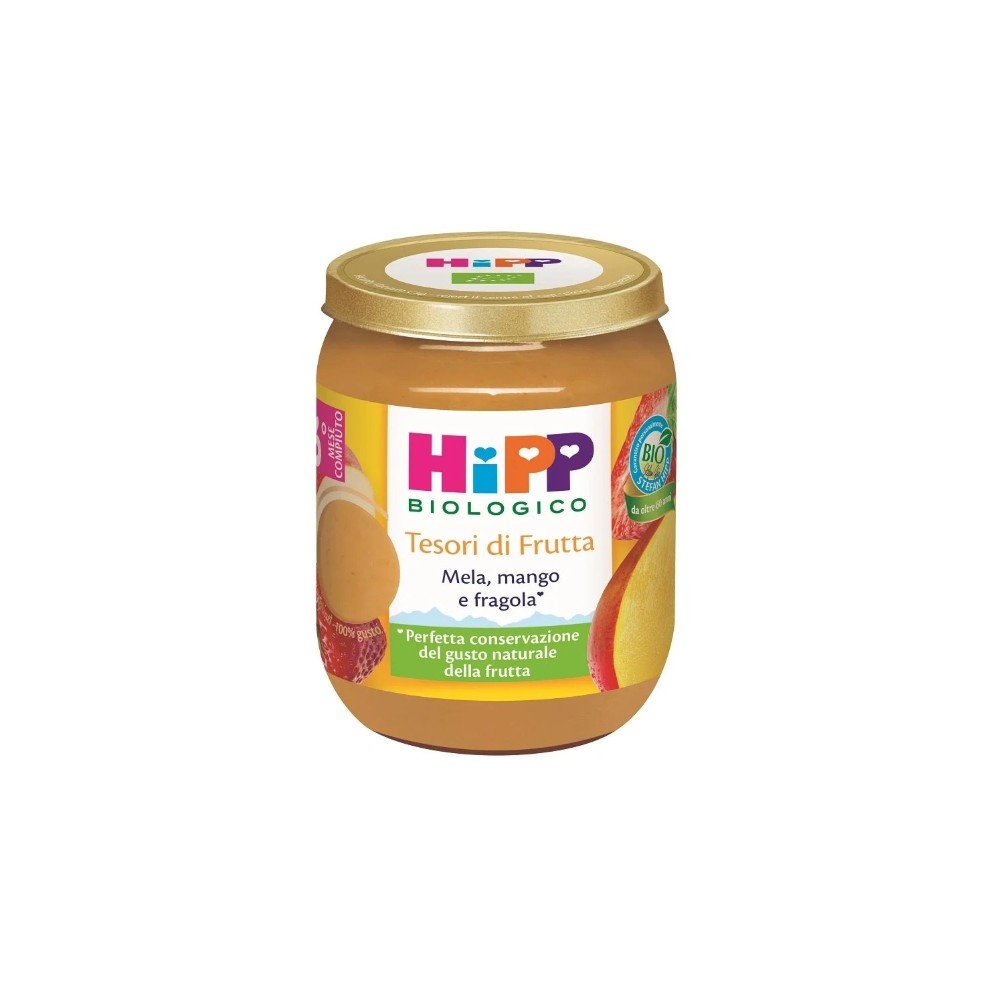 HiPP Tesori di Frutta Omogeneizzato Mela, Mango e Fragola 160g
