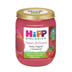 HiPP Tesori di Frutta Omogeneizzato Mela, Fragola e Lampone 160g
